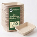 28 oz Compostable Meal Prep Containers — 9" x 6" Bagasse Tray