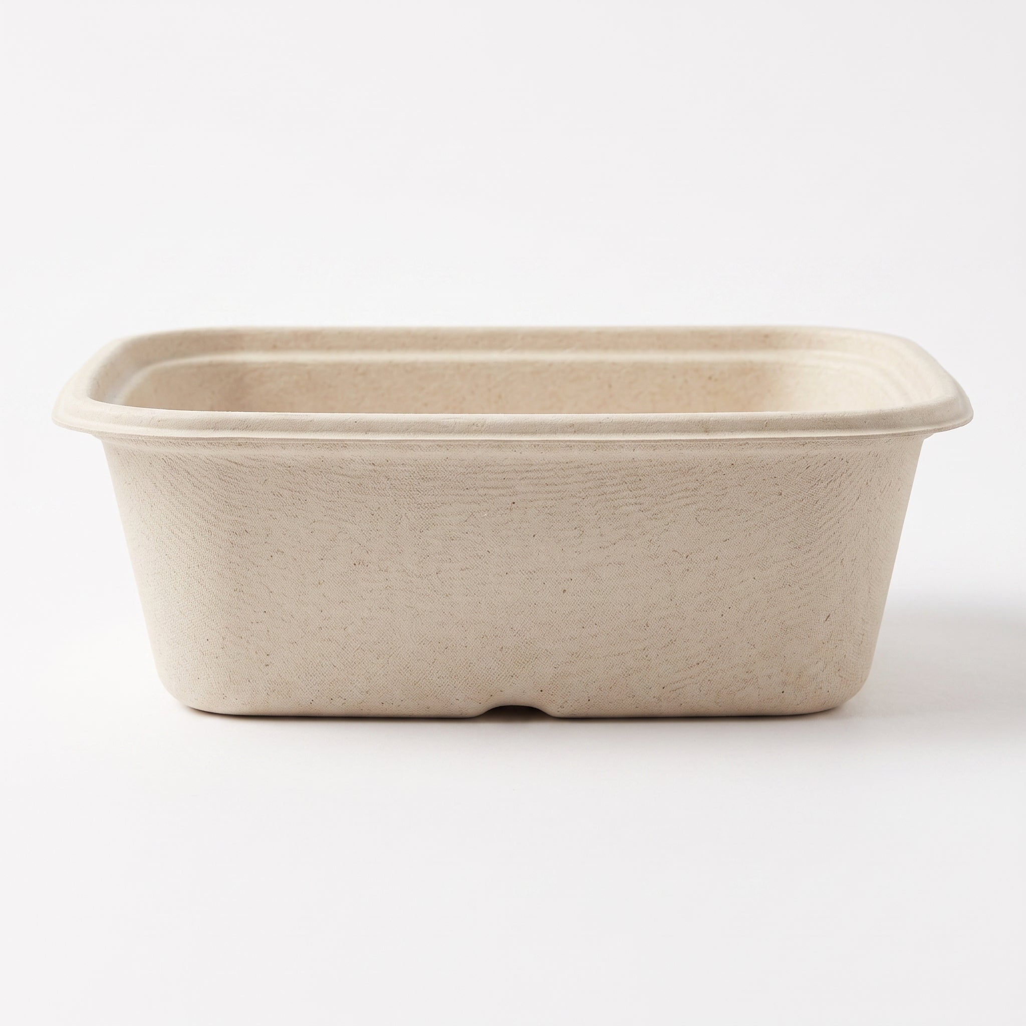 8" x 6" Compostable Food Box — Deep Bagasse Food Tray
