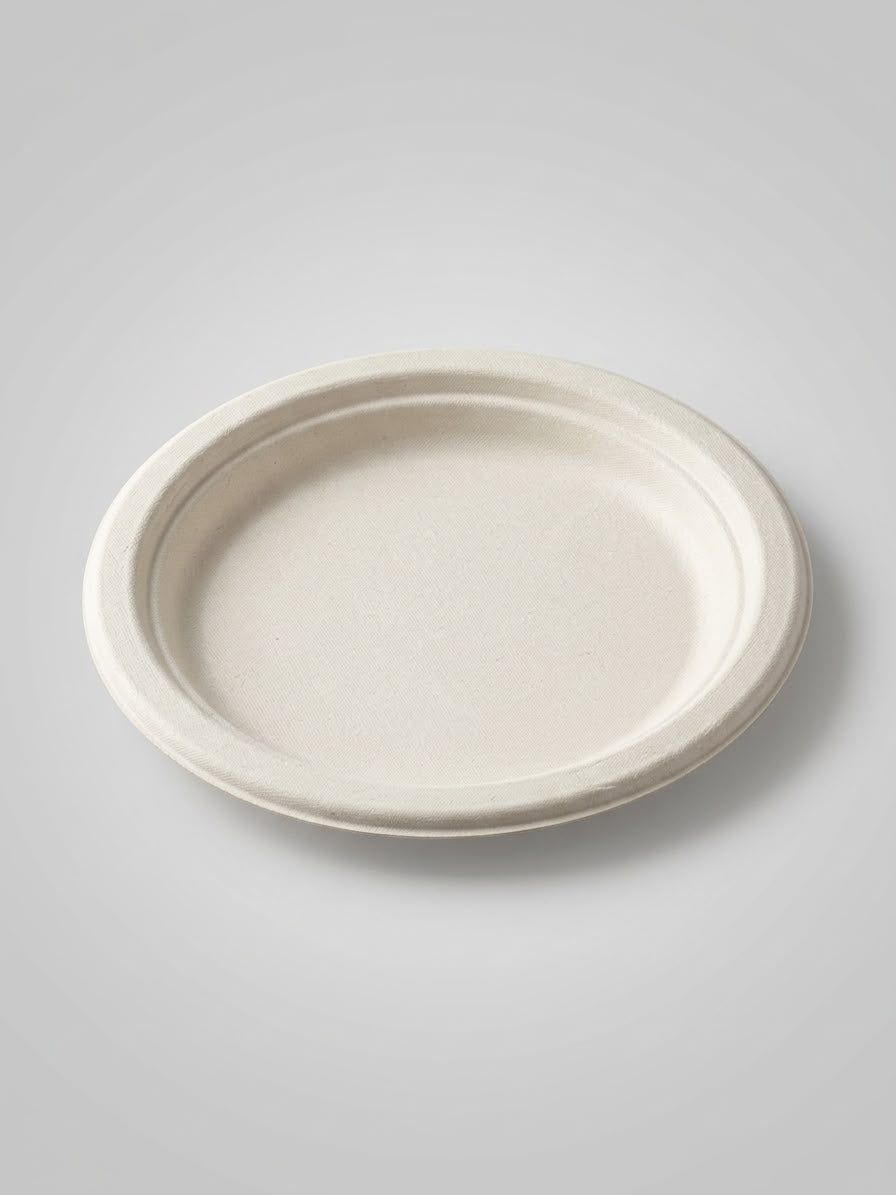 9" Compostable Bagasse Plates — Heavy Duty, 400 Count