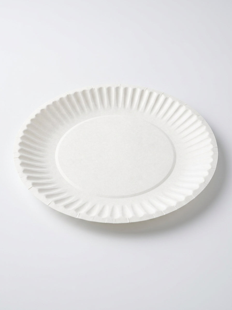 9" Compostable Paper Plates — Uncoated, Bulk 1000 Count