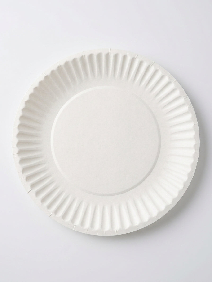 9" Compostable Paper Plates — Uncoated, Bulk 1000 Count