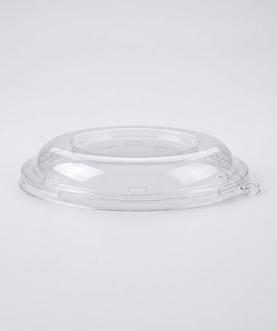 Clear Dome Lids for 32 oz Bowls — Recyclable PET, Bulk