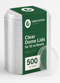 Clear Flat Lids for 32 oz Bowls — Stackable Recyclable PET