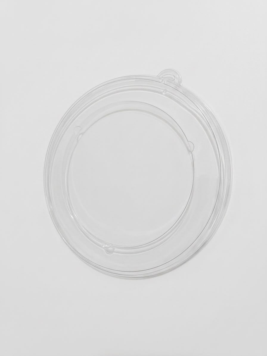 Clear Flat Lids for 32 oz Bowls — Stackable Recyclable PET