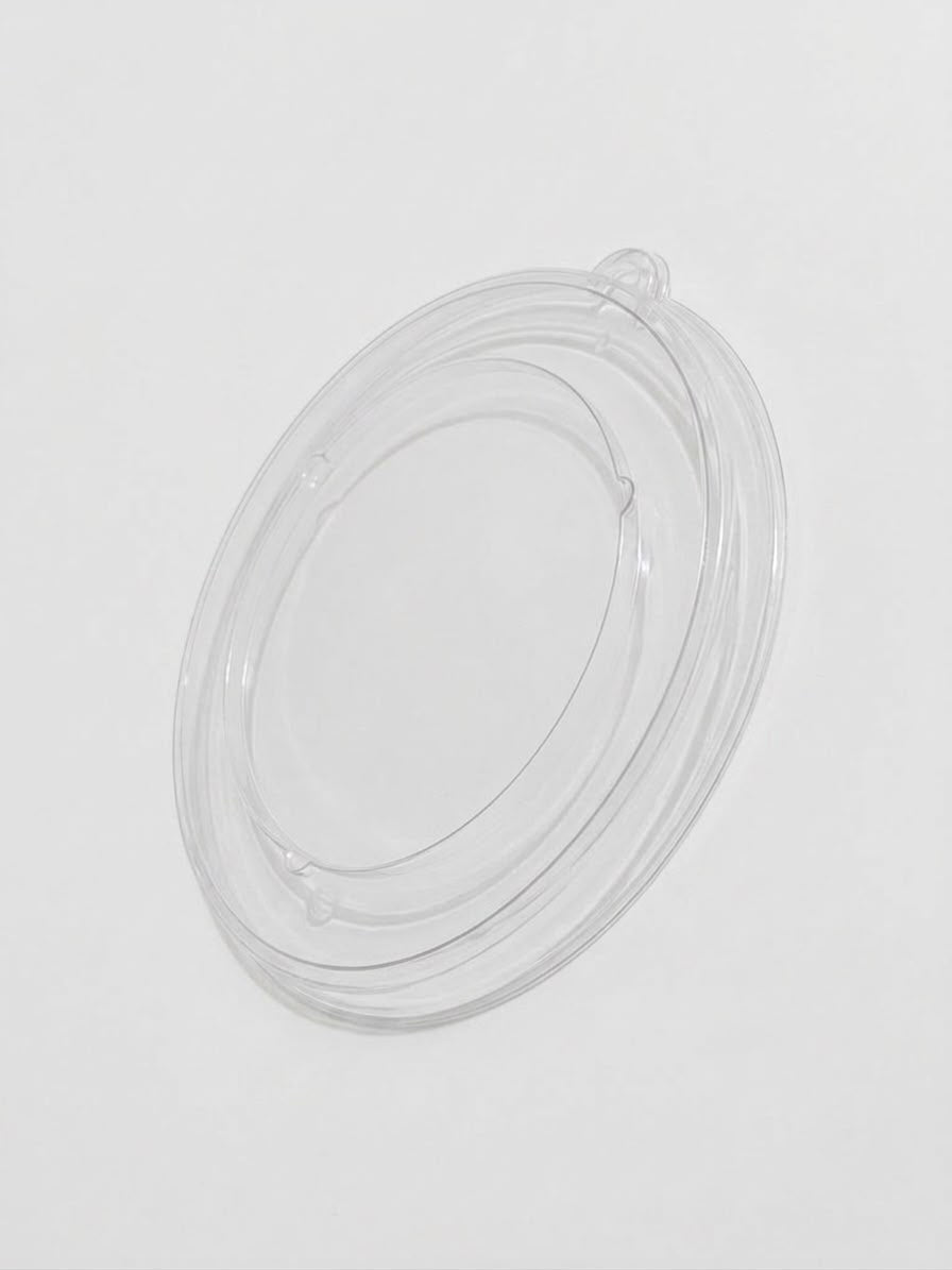 Clear Flat Lids for 32 oz Bowls — Stackable Recyclable PET