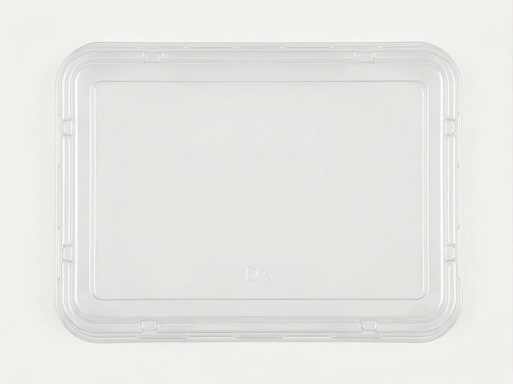 Clear Lids for 28 oz Meal Prep Trays — Recyclable PET, Bulk