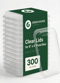 Clear PET Lids for 8x6 Food Boxes | Flat Stackable Bulk