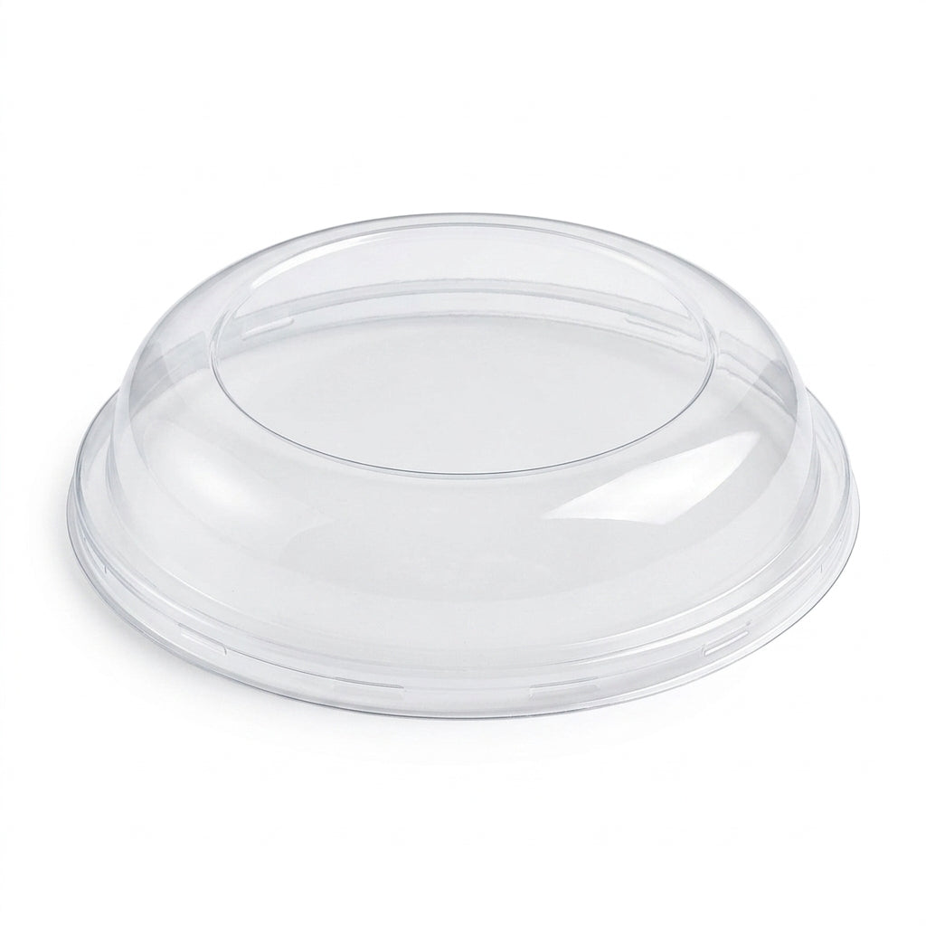 Clear Dome Lids for 32 oz Bowls — Recyclable PET, Bulk