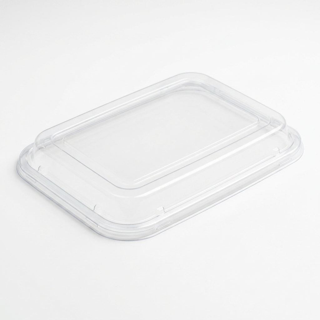Clear Lids for 28 oz Meal Prep Trays — Recyclable PET, Bulk