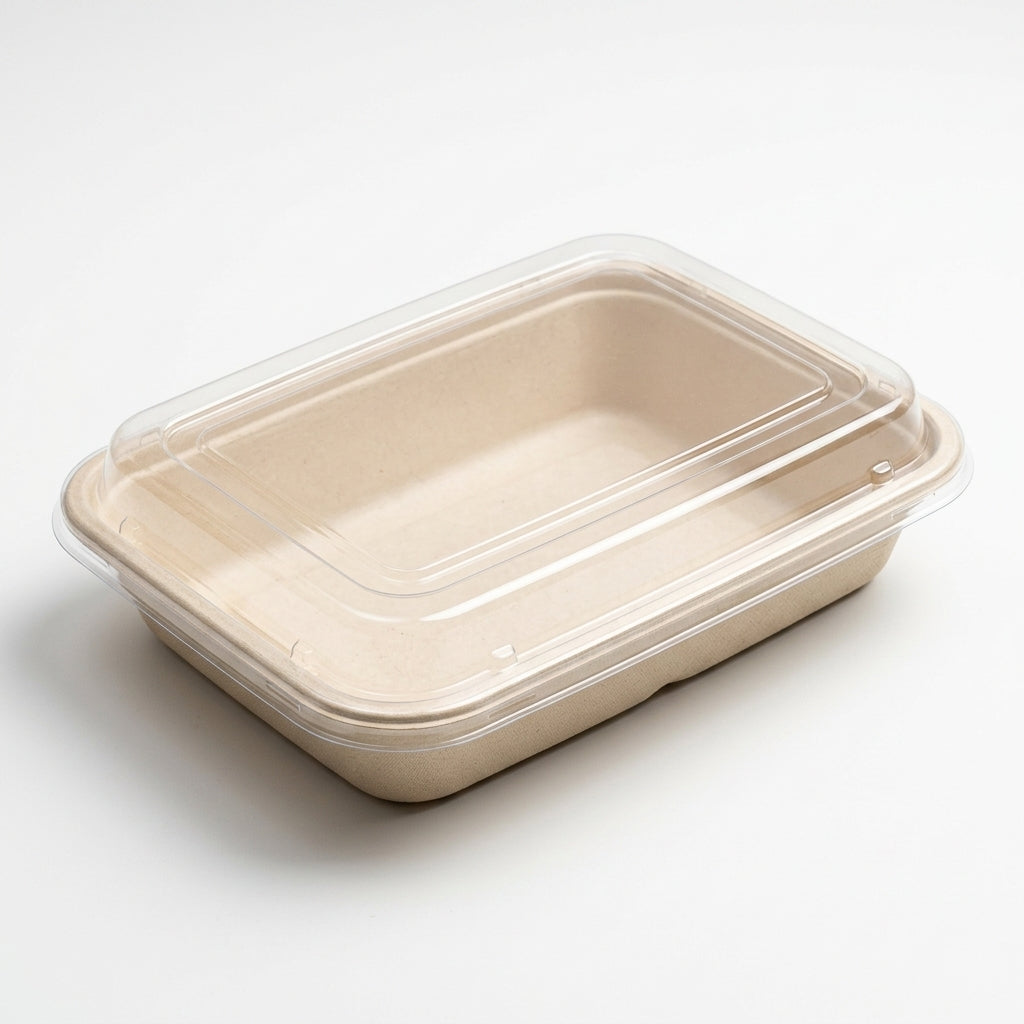 Clear Lids for 28 oz Meal Prep Trays — Recyclable PET, Bulk