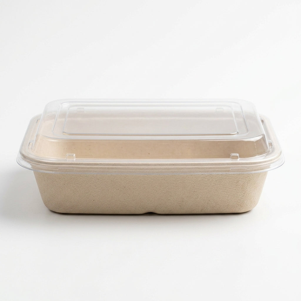 Clear PET Lids for 8x6 Food Boxes | Flat Stackable Bulk